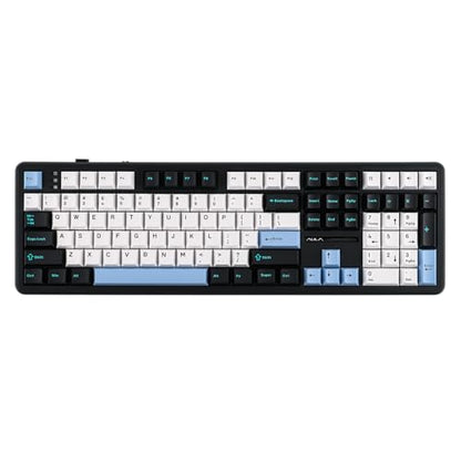 EPOMAKER Aula F108 Wireless Gaming Keyboard, Full Size Mechanical Keyboard with 4000mAh Battery, 108 Hot-Swappable and Programmable Keys, RGB Backlight, for Mac/PC/Android (Blue&White&Black) - color: Blue&White&Black