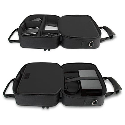USA Gear Sling Bag Compatible with Nintendo Switch 2, Dock Station, Gamecube / Pro Controller, Joy Cons & more Nintendo Switch 2 Accessories - Customizable Interior, Shoulder Strap - Black - color: Black