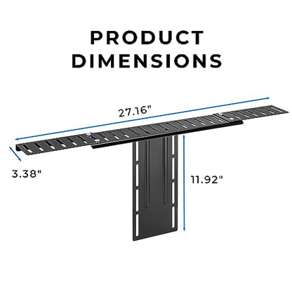 HumanCentric DSLR Monitor Mount Extra Large, Desk Camera, Webcam & Mic | Microphone Shelf for Monitor VESA Arm, Replace Clamp Tripods, 100x100mm Patterns, Aluminum, Hardware Included - size: X-Large Shelf