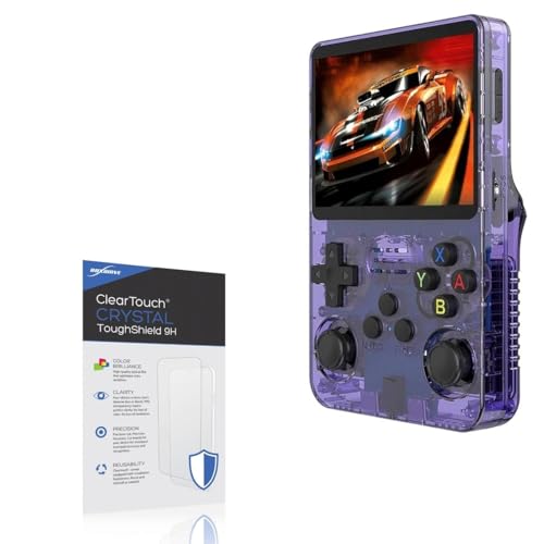 BoxWave Screen Protector Compatible with Actualia R36S Retro Handheld Game Console - ClearTouch Crystal ToughShield 9H (2-Pack), Clear 9H Tough Flexible Film Screen Protector