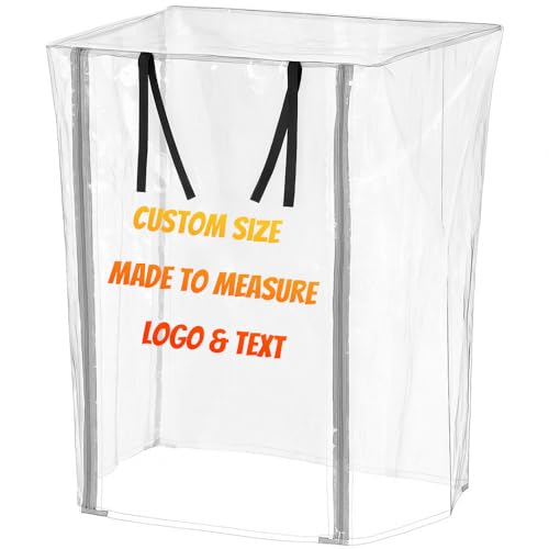 Custom Fit Clear Dust Cover Made to Measure Transparent Protection with Personalized Text or Logo for Furniture & Equipment (PVC transparente) - color: PVC transparente