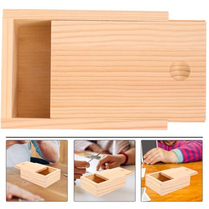 Lurrose Wooden Card Storage Box Trading Card Box Holder Poker Card Collection Box Organizer for Playing Gaming Cards Storage and Collection