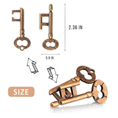 Fun Metal Brain Teaser Puzzle Games - 4 Pcs Adults Mind Travel 3D Toys -Teens IQ Insight Challenge - Logic Educational Gift（with Storage Case and Instructions） - color: A 4pcs News Set, size: Large Size