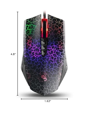 Bloody Optical Gaming Mouse with Light Strike (LK) Switch & Scroll - Fully Programmable and Advance Macros (A70 II) - color: A70