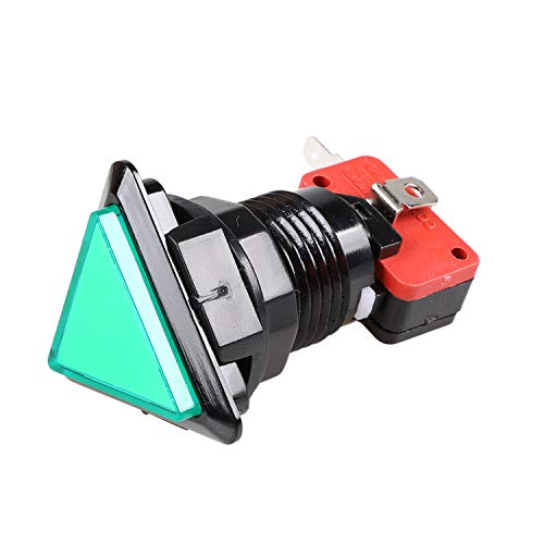 EG STARTS 5X Arcade Buttons Triangle LED Illuminated Push Button Switch for Arcade Coin Machine Operated Games