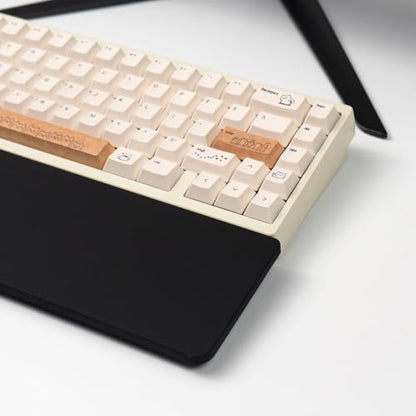 Ergonomic 70% Keyboard Wrist Rest-12.8" Silicone Non-Slip Keyboard Hand Rest, Relief of Hand Pain(Black) - color: Black