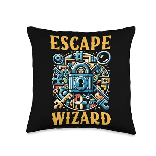 Escape Room Roomescape Puzzle Room Exit Game Throw Pillow - size: 16x16