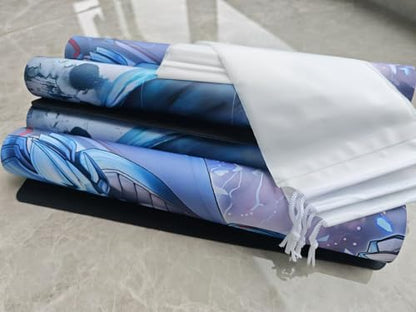 Playmat with Zones Maliss P White Rabbit TCG CCG Trading Card Game Mat & One Bag(ZC020-6)