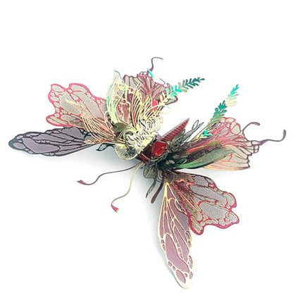 Butterfly 3D Metal Puzzle for Adults, Mechanical Butterfly Metal Model Building Kit, 50+PCS Steampunk Bionic QianYuDie Jigsaw Puzzles Animal, DIY Craft Kit Toy Gift -KIT - style: 50PCS+, KIT Version, Edition 6