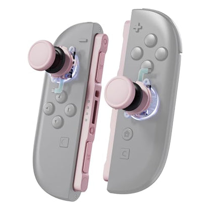 eXtremeRate Replacement 3D Joystick & Thumb Grips & Side Rail Shell Buttons for Nintendo Switch 2 JoyCon, Console Rail Stickers Left Right Analog Thumbsticks Caps for Switch 2 - Cherry Blossoms Pink - color: Cherry Blossoms Pink