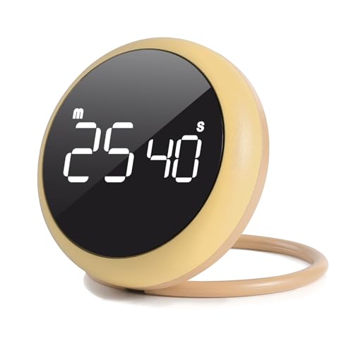 Amber Quick Que Kitchen Timers, Visual timers Large LED Display Magnetic Countdown Countup Timer for Classroom Cooking Fitness Baking Studying Teaching, Easy for Kids and Seniors (Amber) - color: Amber