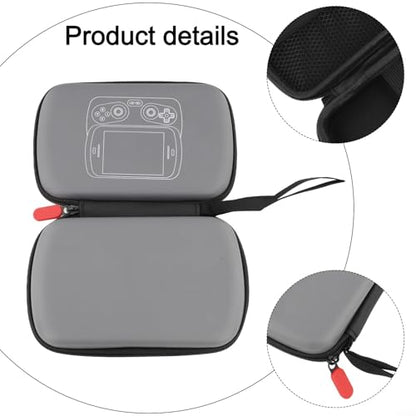 Flannel Hard Carry Case for Anbernic RG Slide Compact 17.1x11.2x4cm Grey Protective Storage for Csole and Charger Accessories for Gamers on