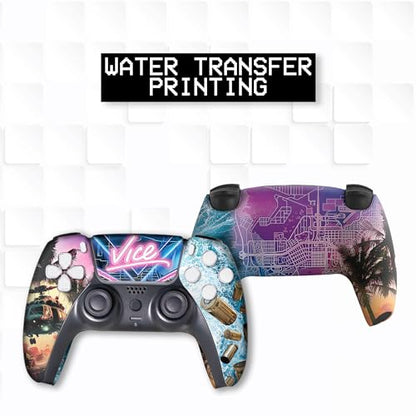 G. T. A. 6 Custom PS-5 Controller Wireless compatible with Play-Station 5 Console by BCB Controllers | Proudly Customized in USA with Permanent HYDRODIP Printing(NOT JUST A SKIN)(MODDED) - color: G. T. A. 6, size: Modded - Front & Back Print