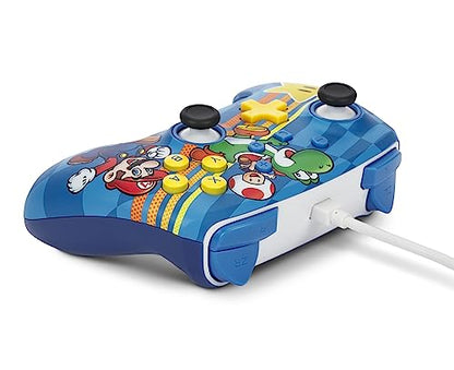 PowerA Enhanced Nintendo Switch and Switch 2 Wired Controller - Mushroom Kingdom Friends, Mario Switch Controller, Mappable Gaming Buttons, Officially licensed - color: Mushroom Kingdom Friends