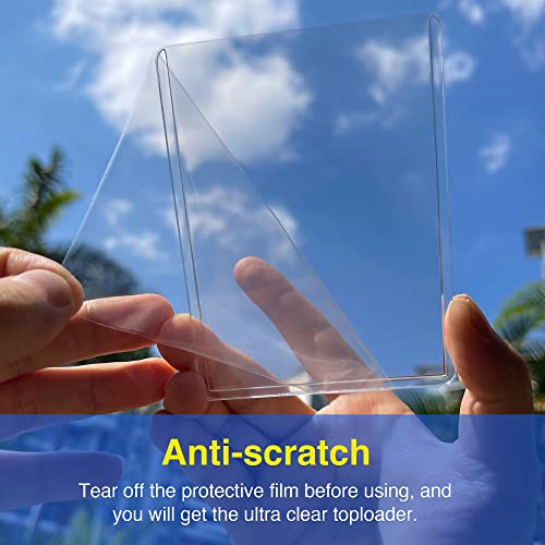 35pt Top Loaders for Cards, 3x4 Regular Holder with Protective Film, Toploader Card Protectors Hard Plastic, 25-Count - size: 3x4 35PT Top Loaders