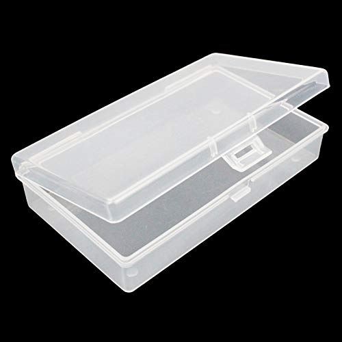 8 Pieces Rectangular Clear Plastic Organizer Box, 135 x 80 x 30 mm | 135 x 80 x 30 mm, Hinged Lids, For Small Items, Craft Projects - size: 135 x 80 x 30 mm