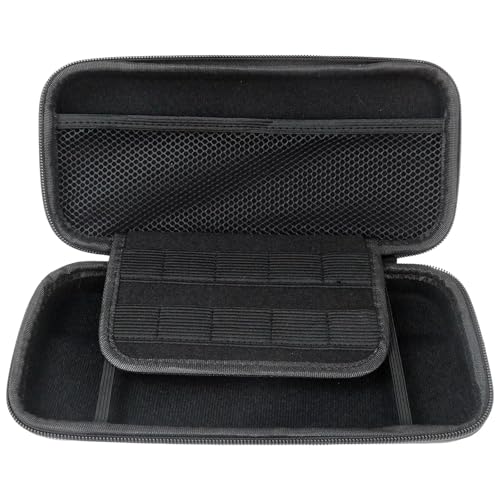 Neuroquill Carry Case Compatible for N*intendo Switch and for New Switch OLED Console - Black Protective Hard Portable Travel Carry Case Shell Pouch with Pockets for Accessories and Games