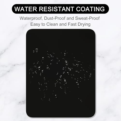 Hsurbtra Mouse Pad, Premium-Textured Square Mousepad 7 x 9 Inch, Thick 3 mm Anti-Slip Waterproof Rubber Pretty Cute Computer Mat for Office Gaming Laptop Women Kids Jet Black - color: Jet Black, size: Square Mousepad (7" x 9")