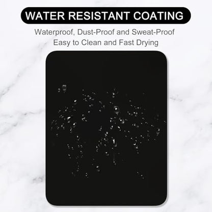 Hsurbtra Mouse Pad, Premium-Textured Square Mousepad 7 x 9 Inch, Thick 3 mm Anti-Slip Waterproof Rubber Pretty Cute Computer Mat for Office Gaming Laptop Women Kids Jet Black - color: Jet Black, size: Square Mousepad (7" x 9")