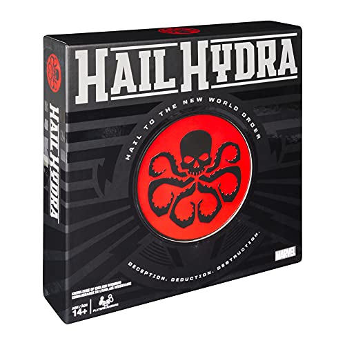 Marvel, Hail Hydra Superhero Board Game Black Panther Hulk Captain America Red Skull Black Widow Spiderman, for Adults and Teens Ages 14 and up