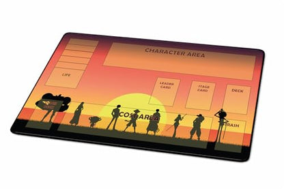 Trading Card Game Playmat – OPTCG, Non-Slip Rubber Base, Stitched Edges, Original Art, a Professional Storage Bag Included, Plus a Set of 20 Damage Counters (Crew) - color: Crew