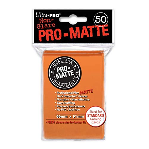 Ultra Pro 50ct Pro-Matte Orange Standard Deck Protectors - color: Orange
