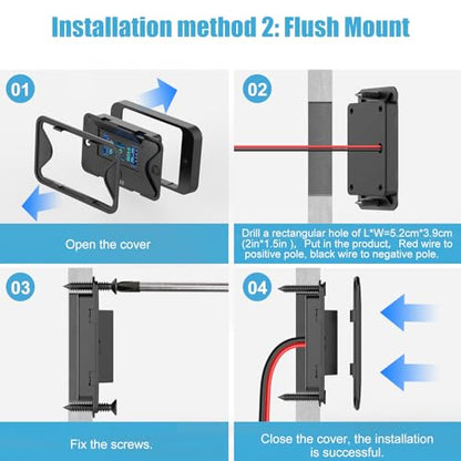 78W 4 Port 12V USB Outlet Wall Mount, Dual 36W PD & Dual 18W QC3.0 Lightweight Surface Mount Charger Socket Panel with Button Switch for Bus RV Truck Marine Golf Cart