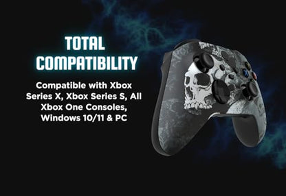 Stealth Controllers Wireless Controller for Xbox Series S, Xbox Series X, Xbox One - Soft Touch Feel - Custom Series S/X Controller (Skulls) - color: Skulls
