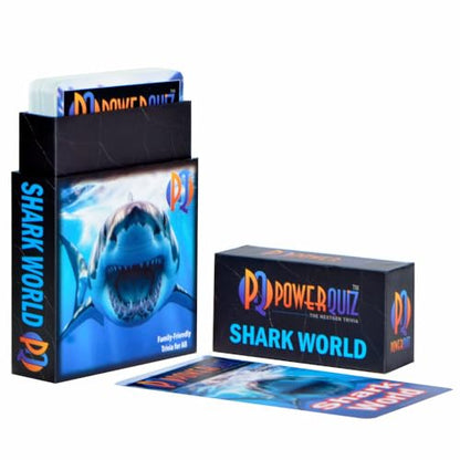 Shark World Biology Trivia Game for Kids & Adults | 200 Questions, 5 Difficulty levels Beginner to Expert, Fun facts, Explanations, Premium matte cards, Hard storage box - style: Shark World