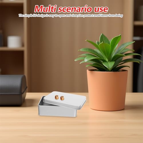 Alipis Square Iron Dice Storage Case with Foam Inserts Portable Tin Dice Organizer for Home Use for Board -Piece Set