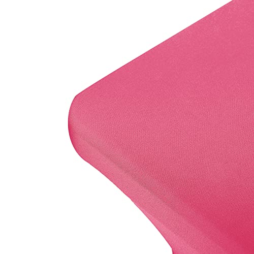 Peomeise 4FT Spandex Table Cover Rectangular Stretch Spandex Tablecloth (Hot Pink,4FT) - color: Hot Pink, size: 48" x 30" (Rectangle)