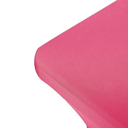Peomeise 4FT Spandex Table Cover Rectangular Stretch Spandex Tablecloth (Hot Pink,4FT) - color: Hot Pink, size: 48" x 30" (Rectangle)