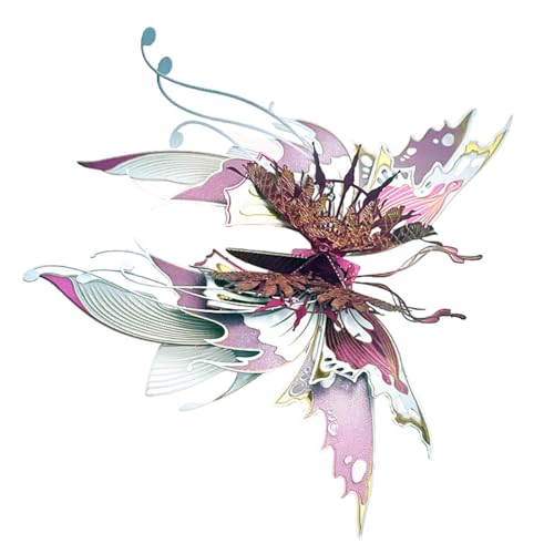 Butterfly 3D Metal Puzzle for Adults, Mechanical Butterfly Metal Model Building Kit, 50+PCS Steampunk Bionic QianYuDie Jigsaw Puzzles Animal, DIY Craft Kit Toy Gift -KIT - style: 50PCS+, KIT Version, Edition 5