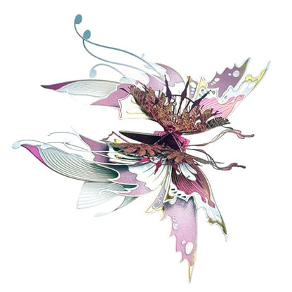 Butterfly 3D Metal Puzzle for Adults, Mechanical Butterfly Metal Model Building Kit, 50+PCS Steampunk Bionic QianYuDie Jigsaw Puzzles Animal, DIY Craft Kit Toy Gift -KIT - style: 50PCS+, KIT Version, Edition 5