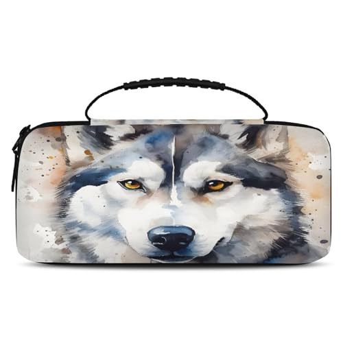 Adornori Watercolor Dog Carry Case Compatible with Nintendo Switch 2, with 20 Games Cartridges, Dog Theme Portable Travel Carrying Case Pouch for Accessories & Games - color: Multicolor 16