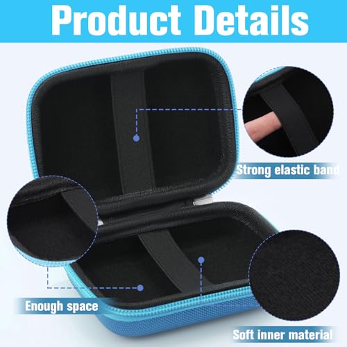Sanwuta 2 Pcs Travel Card Games Case Playing Card Case EVA Hard Protective Storage Carrying Bag for Classic Playing Box Not Including Cards (Blue) - color: Blue