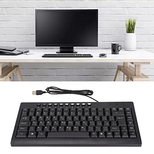 ASHATA Mechanical Gaming Keyboard, Compact 60 Percent Wired USB Keyboard with 95 Keys Hot Swappable Design for and Typists Black Arabic Layout
