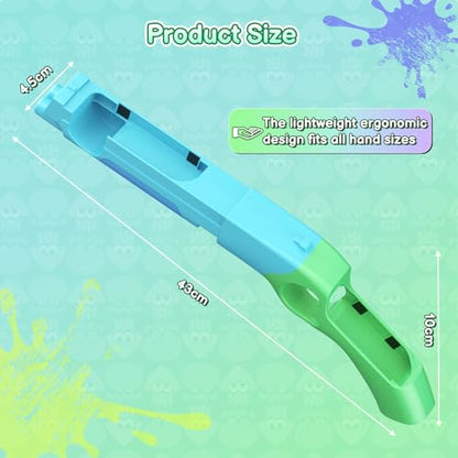FASTSNAIL Switch Shooting Gun Controller Grips for Nintendo Switch 1/OLED | Replacement for Joy-Con Gun Holder, Switch Handle Kit, Ergonomic Design, Switch Controller Grip for Joycon 1, Blue & Green - color: Blue+Green