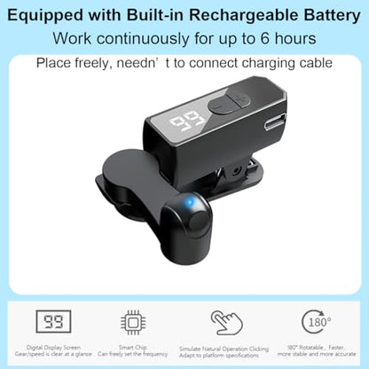 Auto Clicker for Smart Phone, Rechargeable Phone Screen Tapper, Fast Click Simulation Finger Continuous Click for Gaming, Live, Adjustable Speed Physical Clicker