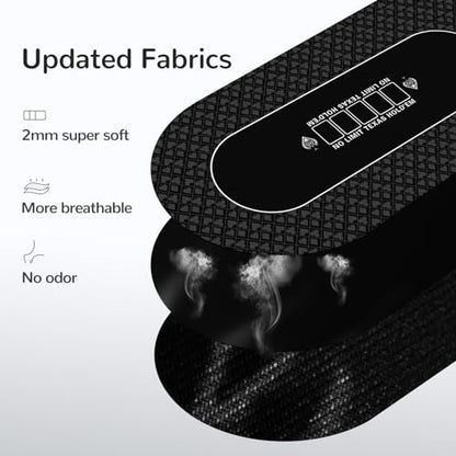 70 x 35 Inch Poker Mat for Table, Texas Hold'em Poker Table Top Mat with Carrying Bag, Waterproof Anti-Slip Rubber Blackjack Mat for Home Game Nights Up to 8 Players - color: 70 X 35 Inch Oval Black