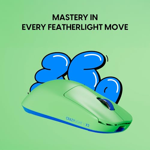 Pulsar Gaming Gears X2 Crazylight Wireless Gaming Mouse, Ultra Lightweight 1.23 oz (35g), Optical Switch, 32000 DPI, 750 IPS, XS-1 Sensor, 8k Compatible (Aqua Zest) - color: Aqua Zest, size: Mini, style: X2 CrazyLight