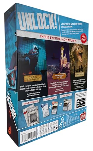 UNLOCK! Exotic Adventures Card Game - Escape Room-Inspired Cooperative Adventure, Fun Family Game for Kids and Adults, Ages 10+, 1-6 Players, 1 Hour Playtime, Made by Space Cowboys
