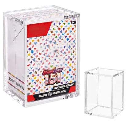 2-Pack Booster Bundle Acrylic Case, Standard 6-Pack, Not for New Tall Boxes | 5mm Acrylic, Magnetic lid, UV and dust resistant, Not for Perfect Order, Ascended Heroes, Chaos Rising or future tall boxes - size: (2-Pack)Booster Bundle Case