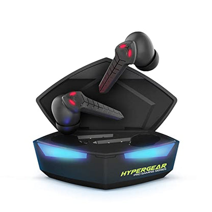 HyperGear CobraStrike True Wireless Gaming Earbuds - Wireless Bluetooth Gaming Earbuds with Mic Noise Cancelling, 60ms Low Latency, 3D Positional Audio in-Ear VR Headphones for PC, Console & Mobile
