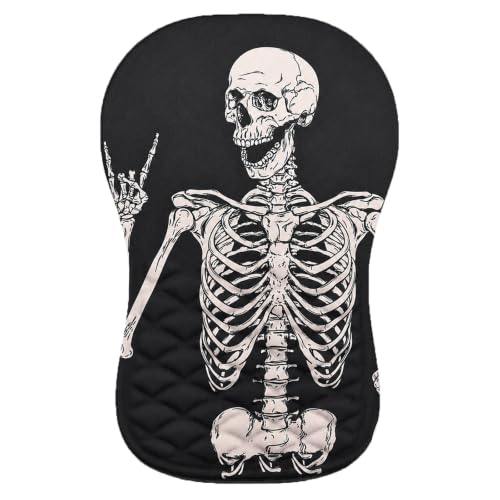 Ergonomic Mouse Pad with Wrist Rest, Mouse Pad with Memory Foam Massage Support, Non-Slip PU Base, Comfortable Typing Cushion for Home Office Computer Laptop, Human Skeleton - color: Human Skeleton