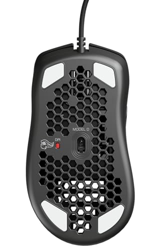 Glorious Model D Wired Gaming Mouse - 68g Superlight Honeycomb Design, RGB, Ergonomic, Pixart 3360 Sensor, Omron Switches, PTFE Feet, 6 Buttons - Matte Black - color: Matte Black, style: Model D (Ergonomic)