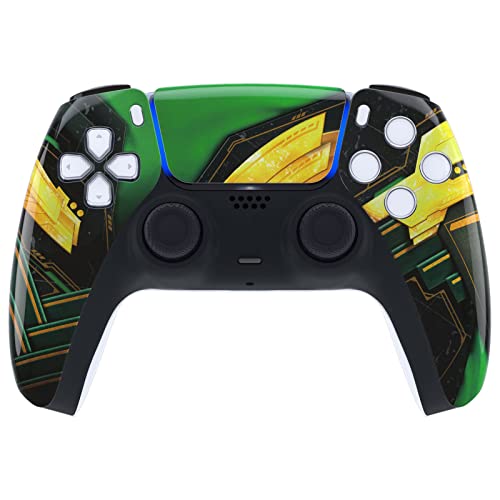 Custom Wireless Controller for PS5 - Hand Airbrushed & Multiple Designs Available (Green Armor) - color: Green Armor