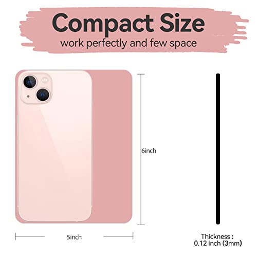 Small Rectangular Mouse pad , only Takes up Mouse Space, Universal Mini Mouse pad Portable Waterproof, with Non-Slip Glue Base, DarkPink 5X6 inches, dark pink - color: Dark Pink, size: 5x6 inches