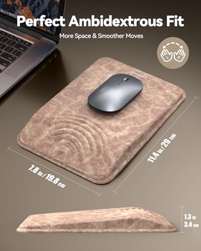 Ergonomic Mouse Pad with Wrist Rest, Mousepad with Wrist Support with Built-in Memory Foam and Ergonomic Slope Design Relieves Carpal Tunnel Syndrome Pain，Desk Computer Office Gaming Mouse Pads - color: Yellow