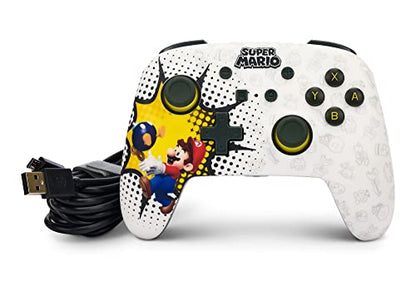 PowerA Enhanced Wired Controller for Nintendo Switch - Bob-omb Blast, Gamepad, game controller, wired controller, officially licensed - color: Bob-omb Blast